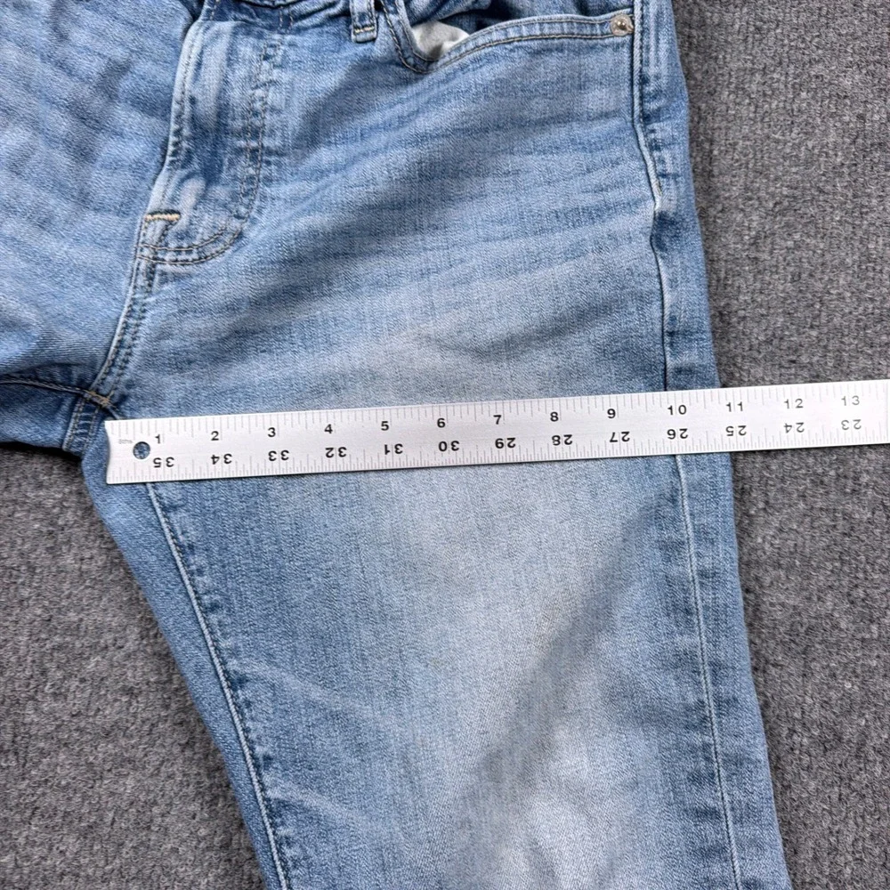 Abercrombie & Fitch Skinny Jeans Taper Mens 31x28 Light Blue Stretch Denim